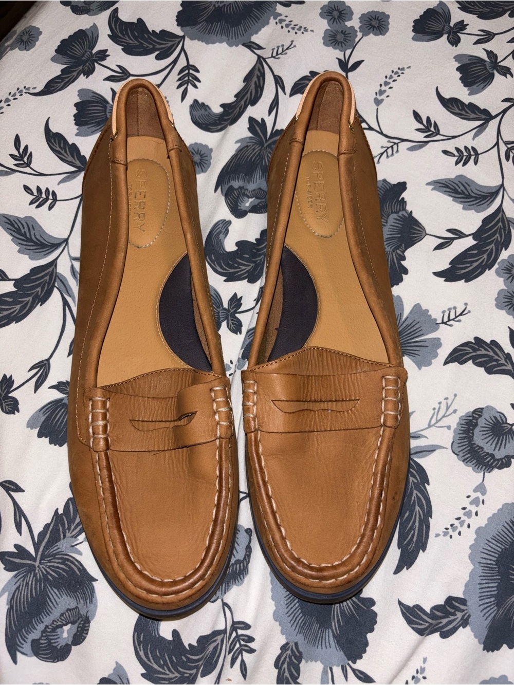Sperry Women's Tan Leather Penny Loafers